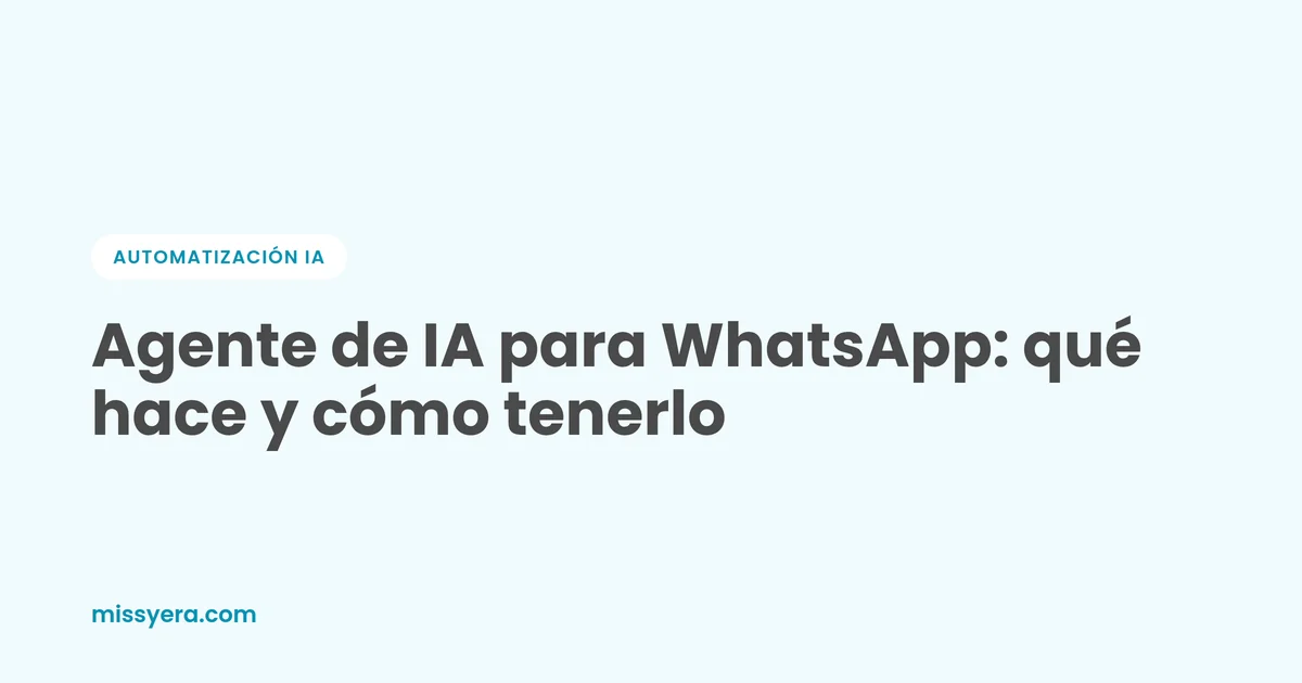Agente de IA para WhatsApp