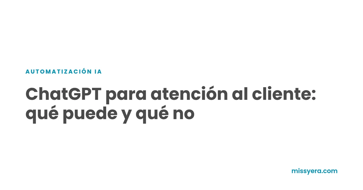ChatGPT para atención al cliente