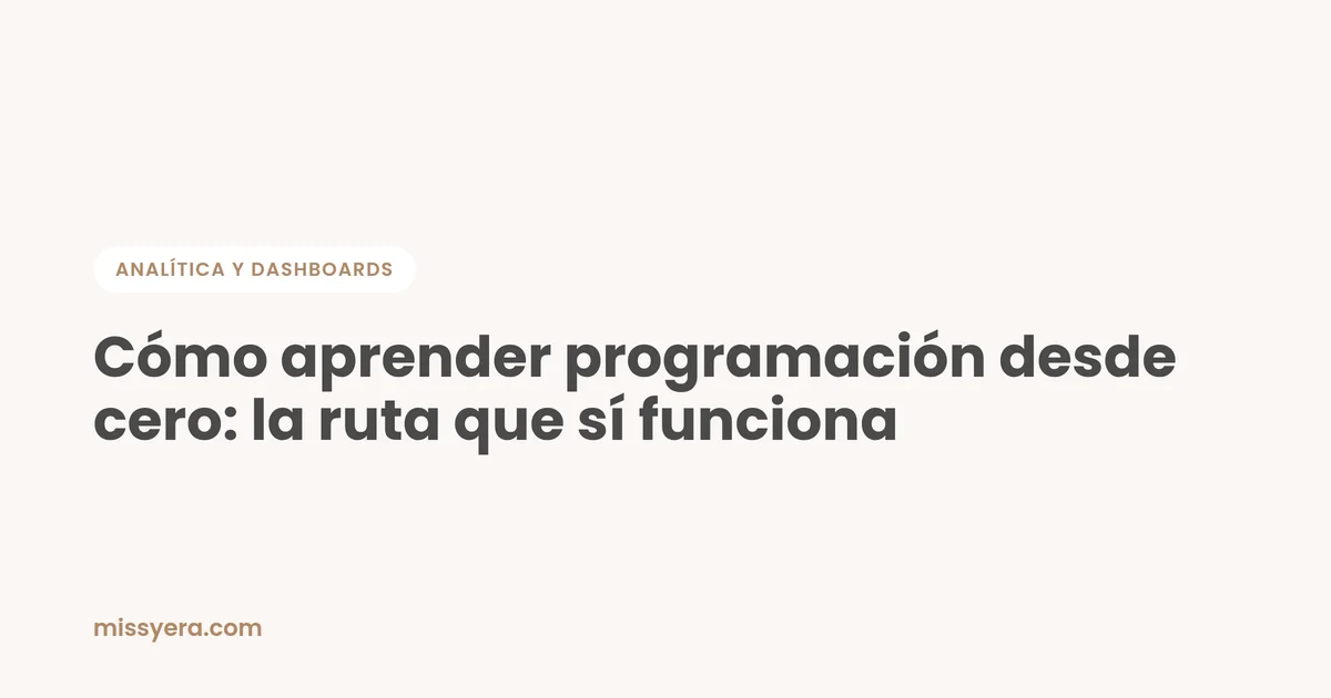 Cómo aprender programación desde cero paso a paso