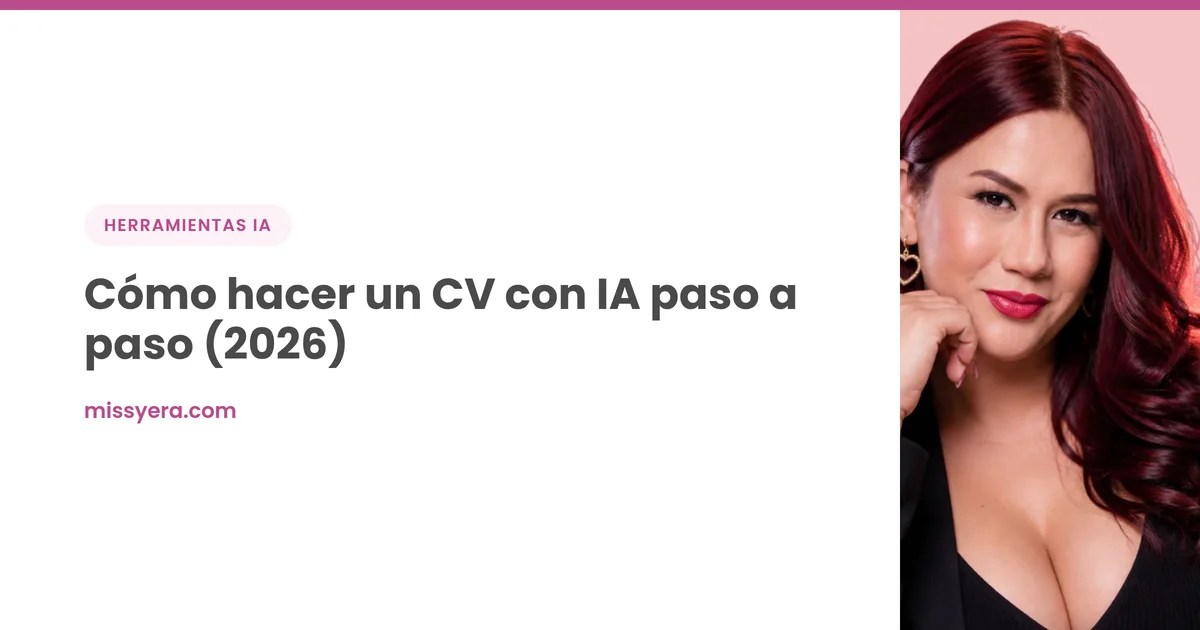 Cómo hacer un CV con IA paso a paso