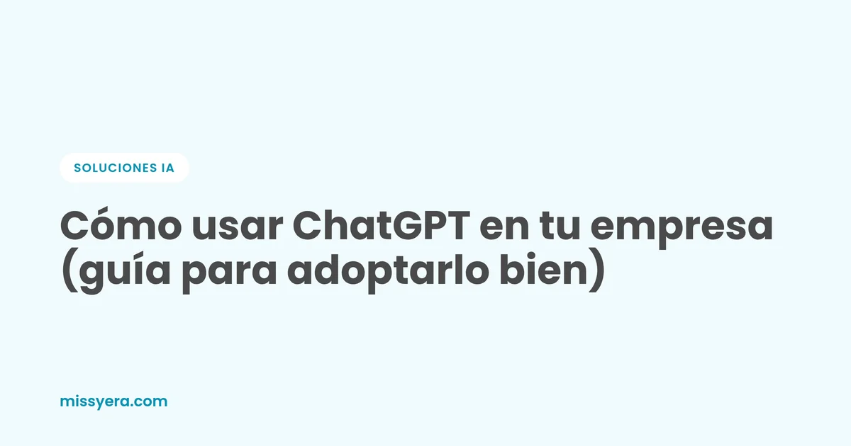 Cómo usar ChatGPT en tu empresa