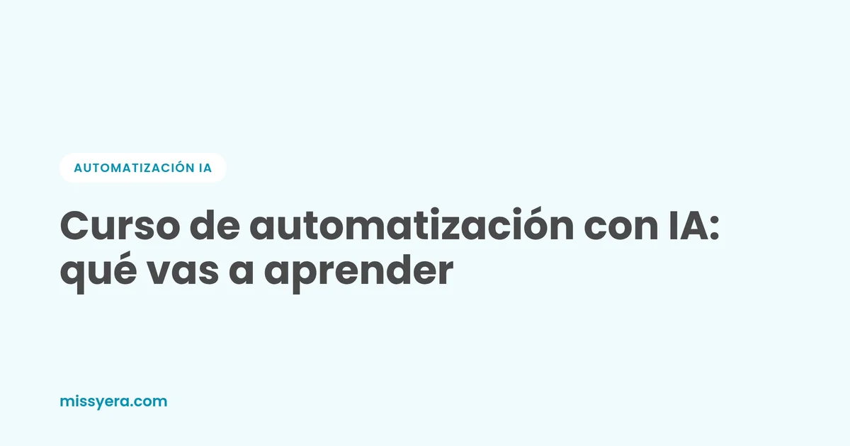 Curso de automatización con IA
