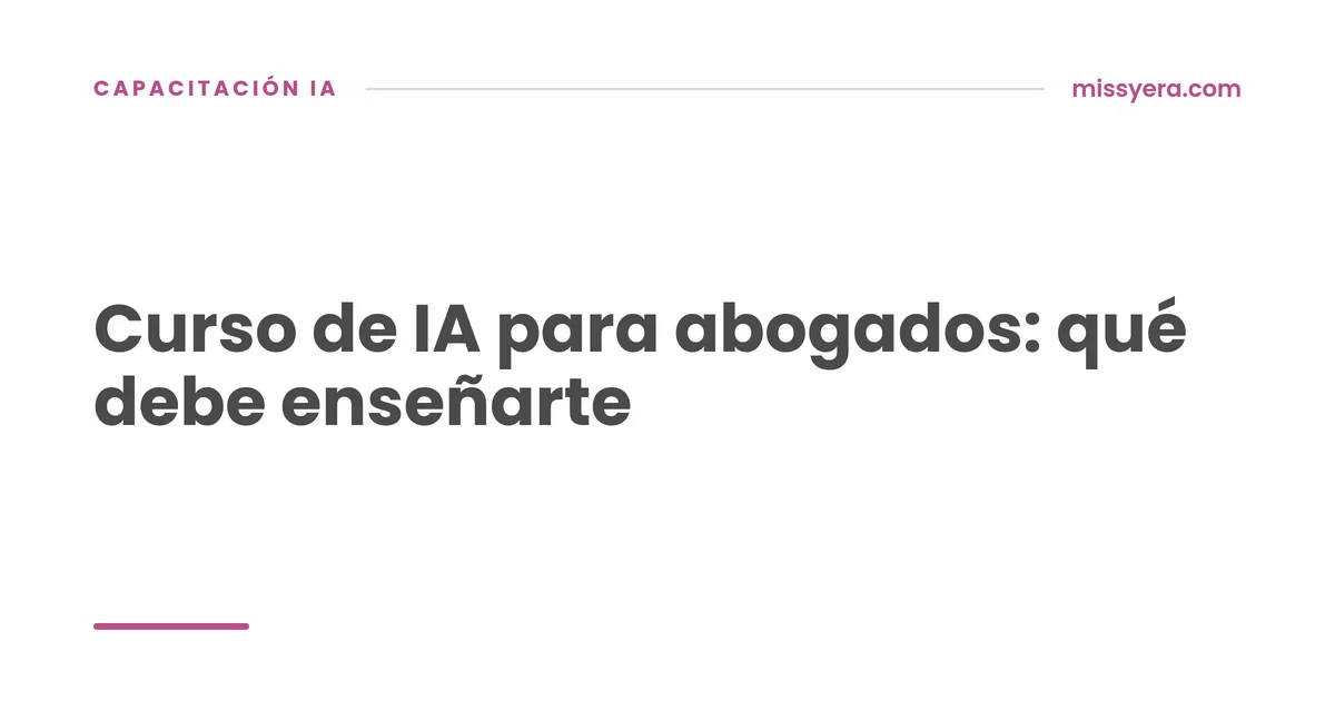 Curso de IA para abogados