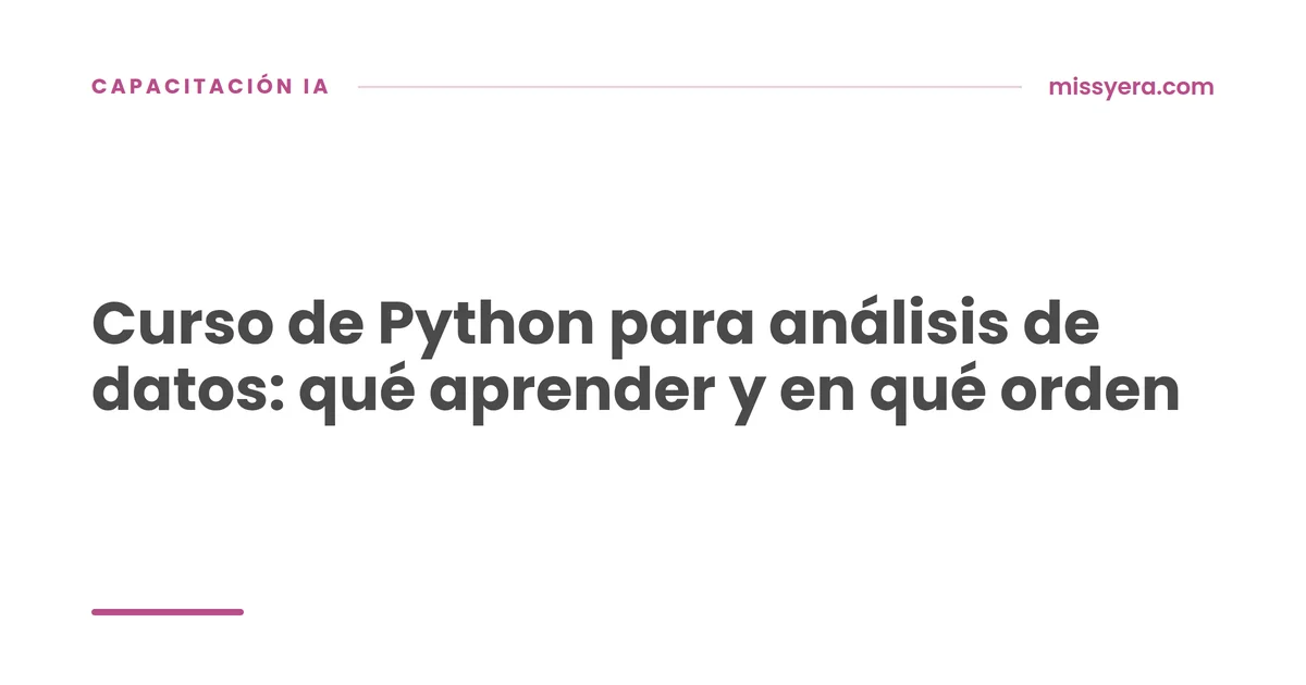 Curso de Python para análisis de datos