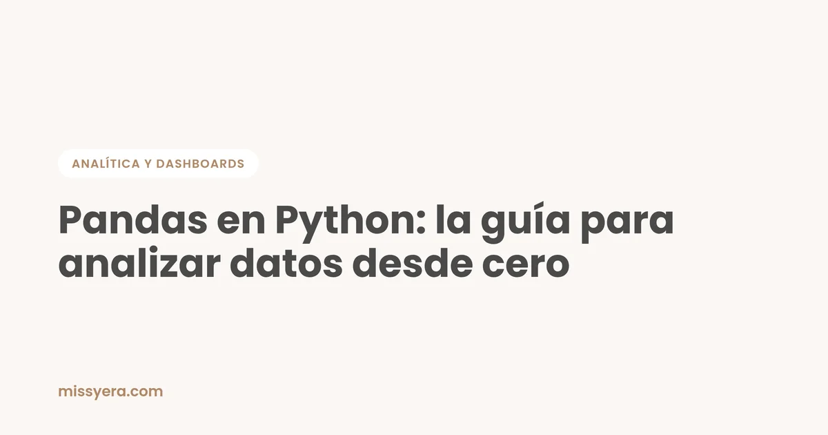 Pandas en Python para análisis de datos