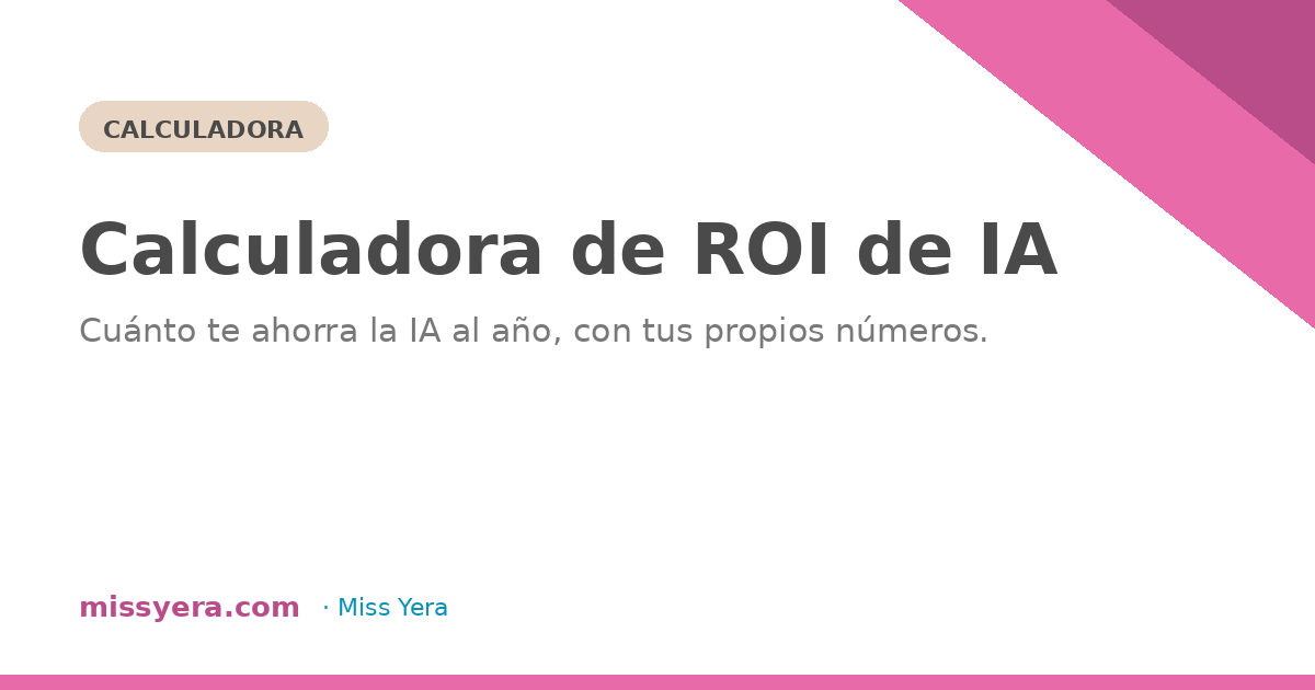 Calculadora de retorno de inversión de la IA