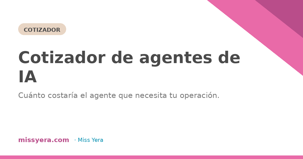 Cotiza tu agente de IA