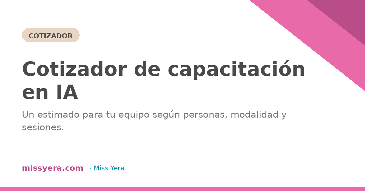 Cotiza la capacitación de IA de tu equipo