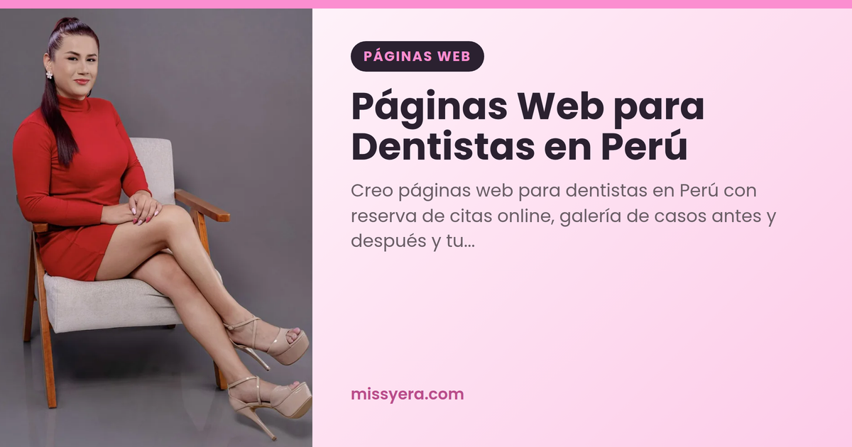 Páginas Web para Dentistas en Perú