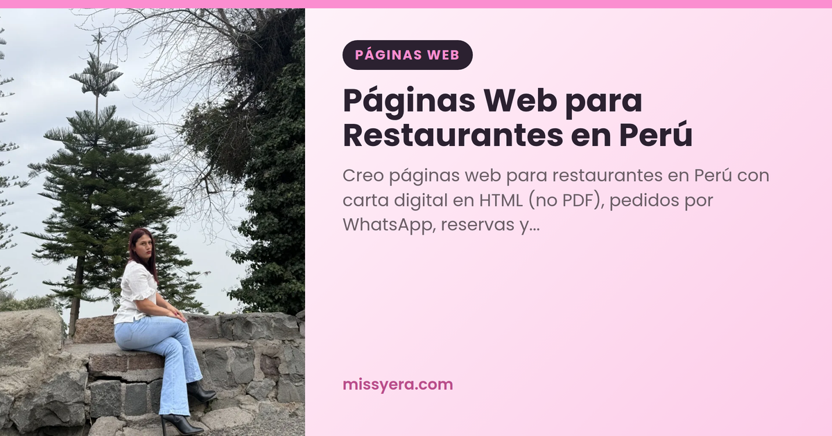 Páginas Web para Restaurantes en Perú